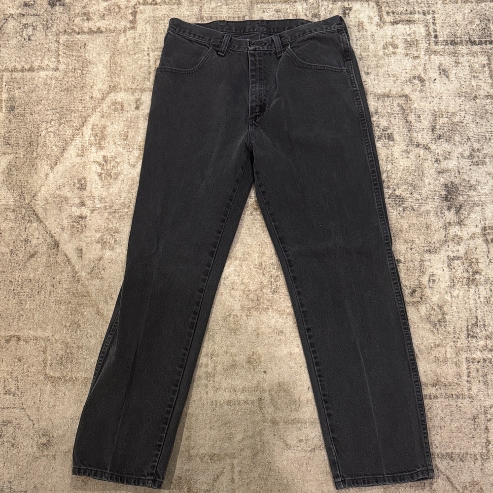 Men's Classic Black Straight Jeans